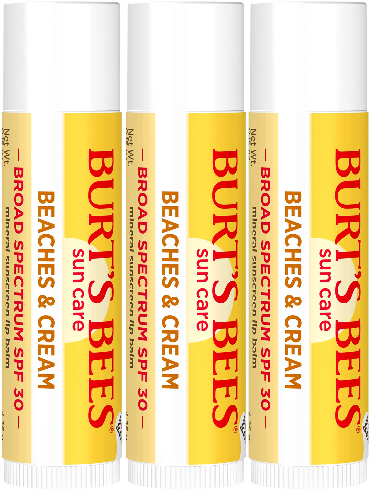 SPF 30 Lip Balm, Beaches & Cream Sun Care - without package